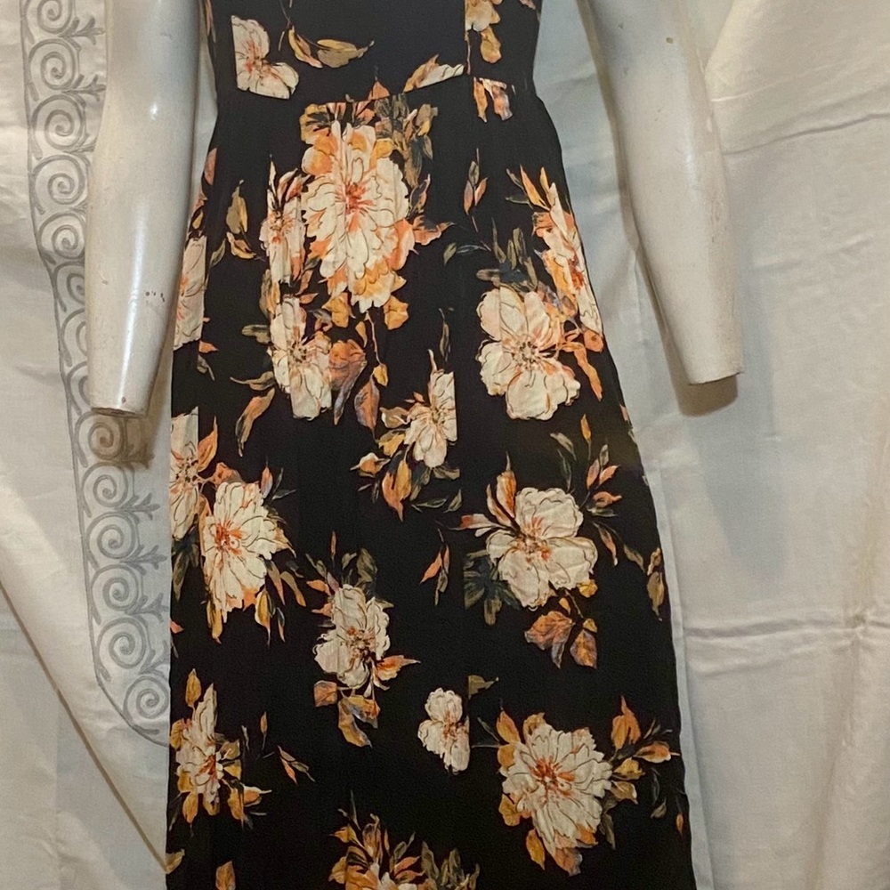 Anthropologie Orange and Cream  Sundress